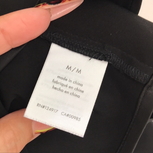 We Wore What M black ruffle tie crop top - Picture 10 of 14